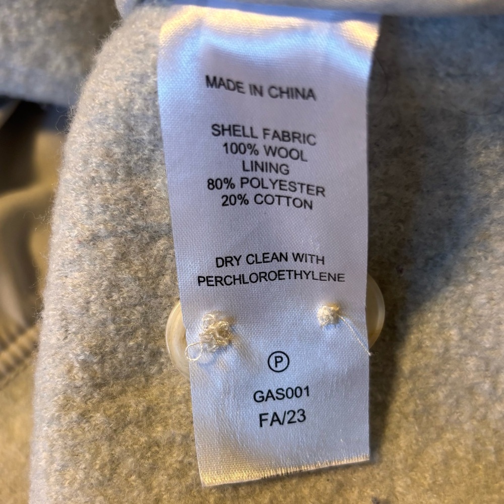 Quince 100% Merino Wool Shirt Jacket Shacket Light Gray Heather Size Small EUC - Picture 12 of 12